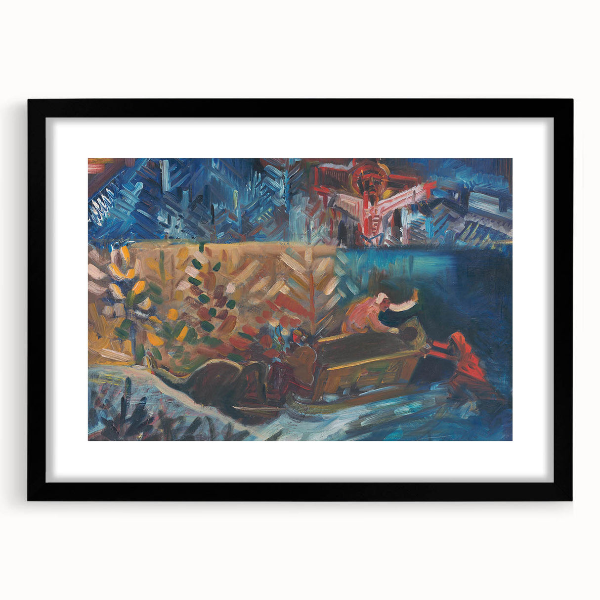 Expressionist Compassion Scene – Carrying the Sick Canvas Wall Art