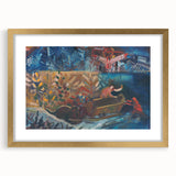 Expressionist Compassion Scene – Carrying the Sick Canvas Wall Art