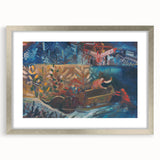 Expressionist Compassion Scene – Carrying the Sick Canvas Wall Art