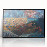 Expressionist Compassion Scene – Carrying the Sick Canvas Wall Art