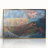 Expressionist Compassion Scene – Carrying the Sick Canvas Wall Art