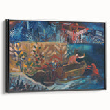 Expressionist Compassion Scene – Carrying the Sick Canvas Wall Art