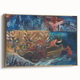 Expressionist Compassion Scene – Carrying the Sick Canvas Wall Art