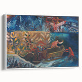 Expressionist Compassion Scene – Carrying the Sick Canvas Wall Art