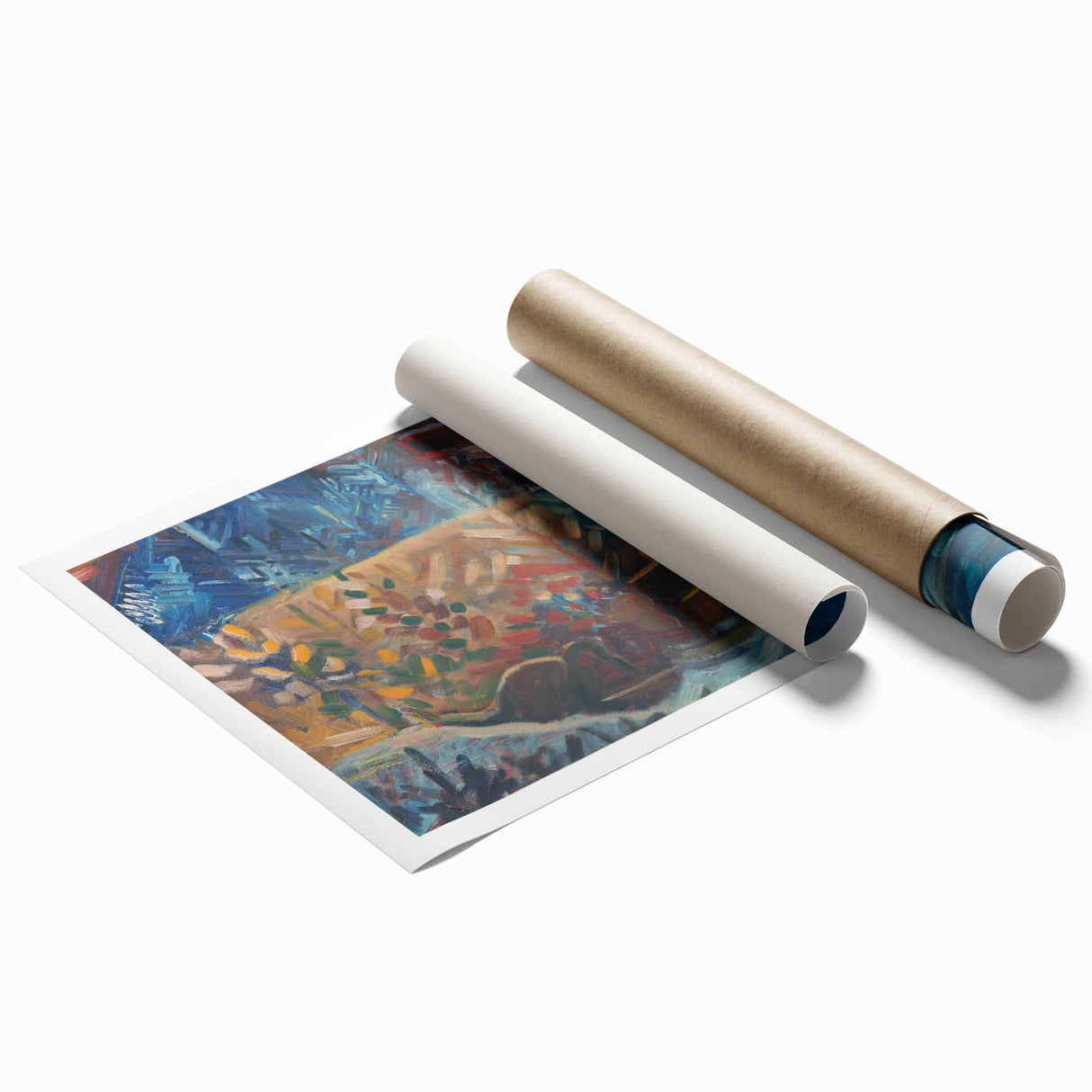 Expressionist Compassion Scene – Carrying the Sick Canvas Wall Art