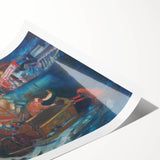 Expressionist Compassion Scene – Carrying the Sick Canvas Wall Art