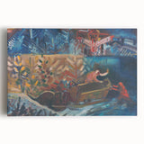 Expressionist Compassion Scene – Carrying the Sick Canvas Wall Art