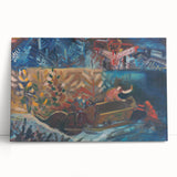 Expressionist Compassion Scene – Carrying the Sick Canvas Wall Art