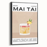 Black and white vintage poster art featuring a landscape scene on framed canvas, suited for bedroom decor.