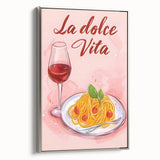 Landscape art painting of a colorful, abstract hillside on a black background, framed in silver.