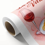 Art deco poster of stylized fruits in muted colors on rolled canvas, ideal for dining room or nursery wall art.