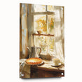 Acrylic print of assorted pastries in soft pastel shades, suitable for dining room decor.