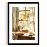 Extra large framed abstract print of colorful pastries, textured art with vibrant hues, ideal for living room decor.