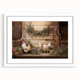 Farmhouse Holiday Chickens – Rustic Christmas Wall Decor