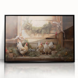 Farmhouse Holiday Chickens – Rustic Christmas Wall Decor