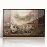 Farmhouse Holiday Chickens – Rustic Christmas Wall Decor