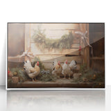 Farmhouse Holiday Chickens – Rustic Christmas Wall Decor