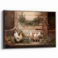 Farmhouse Holiday Chickens – Rustic Christmas Wall Decor