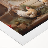 Farmhouse Holiday Chickens – Rustic Christmas Wall Decor
