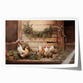 Farmhouse Holiday Chickens – Rustic Christmas Wall Decor