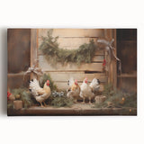 Farmhouse Holiday Chickens – Rustic Christmas Wall Decor