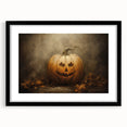 Haunted Jack O Lantern Halloween Canvas Art - Spooky Oil Painting