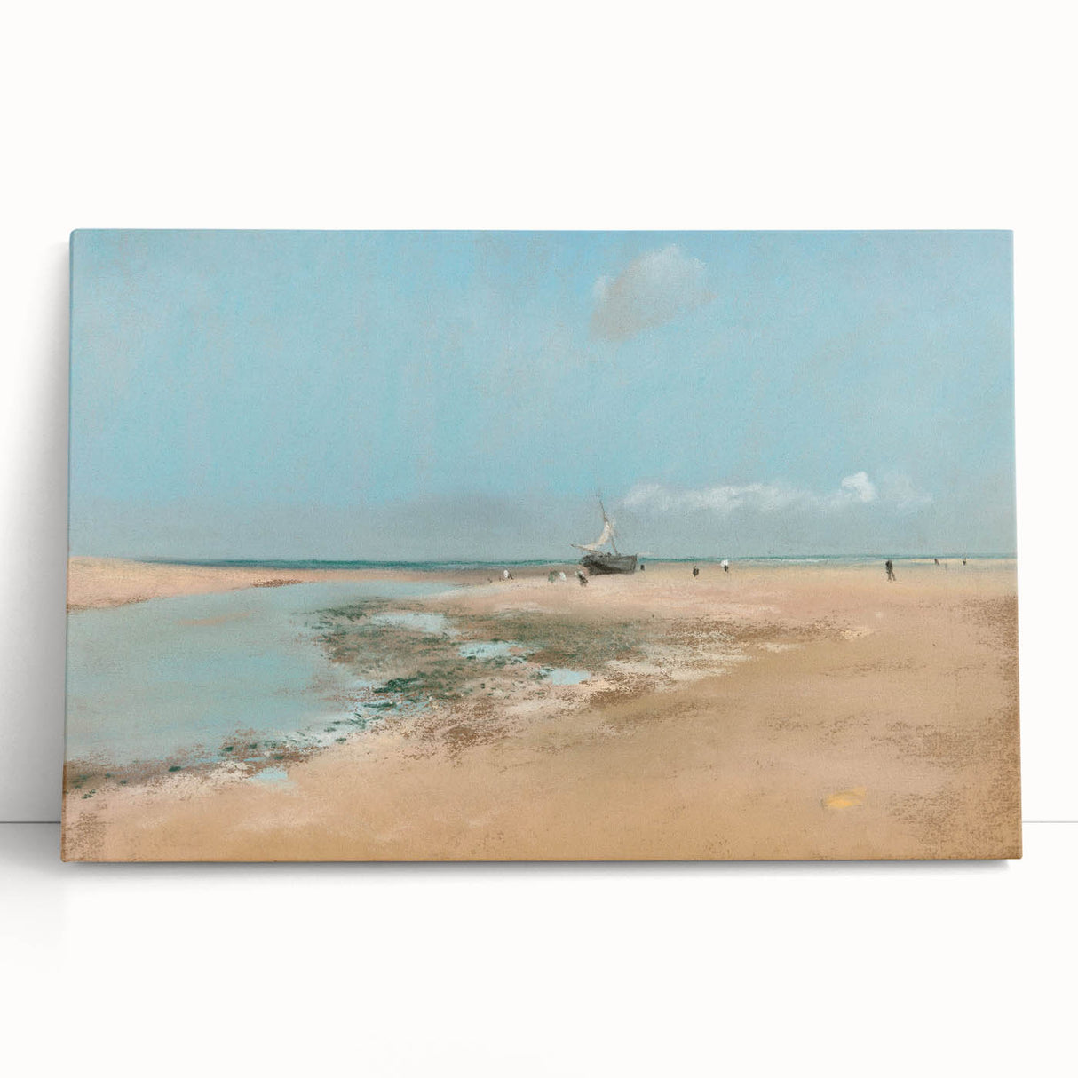 Impressionist Beach Wall Art - Degas Low Tide Seascape, Framed Print
