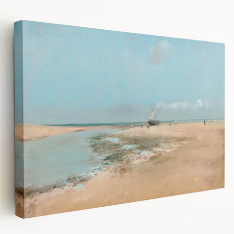 Impressionist Beach Wall Art - Degas Low Tide Seascape, Framed Print