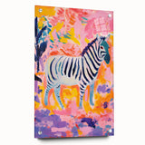 Rolled Paper Art Prints for Kids - Vibrant Zebra Safari Print
