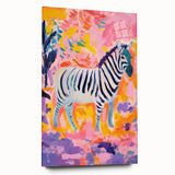 Rolled Paper Art Prints for Kids - Vibrant Zebra Safari Print