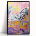 Rolled Paper Art Prints for Kids - Vibrant Zebra Safari Print