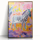 Rolled Paper Art Prints for Kids - Vibrant Zebra Safari Print