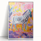 Rolled Paper Art Prints for Kids - Vibrant Zebra Safari Print
