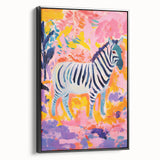 Rolled Paper Art Prints for Kids - Vibrant Zebra Safari Print