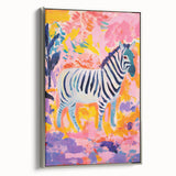 Rolled Paper Art Prints for Kids - Vibrant Zebra Safari Print