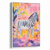 Rolled Paper Art Prints for Kids - Vibrant Zebra Safari Print