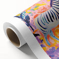 Rolled Paper Art Prints for Kids - Vibrant Zebra Safari Print