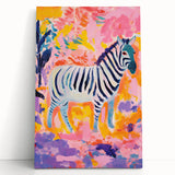 Rolled Paper Art Prints for Kids - Vibrant Zebra Safari Print