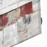 Close-up view of a vibrant barn landscape wall art piece printed on acrylic glass, showcasing rich colors and intricate details, perfect for rustic home decor.