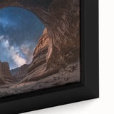 Framed canvas artwork depicting vibrant canyons in rich earthy tones, showcasing intricate textures and details, ideal for enhancing home decor with nature-inspired aesthetics.