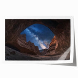 Stunning landscape print depicting vibrant canyons in warm earth tones, rolled for easy shipping, perfect for home decor enthusiasts seeking nature-inspired art.