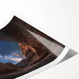 Landscape canyons rolled art print showcasing vibrant colors and intricate details of natural rock formations, elegantly packaged in a protective tube for easy shipping.