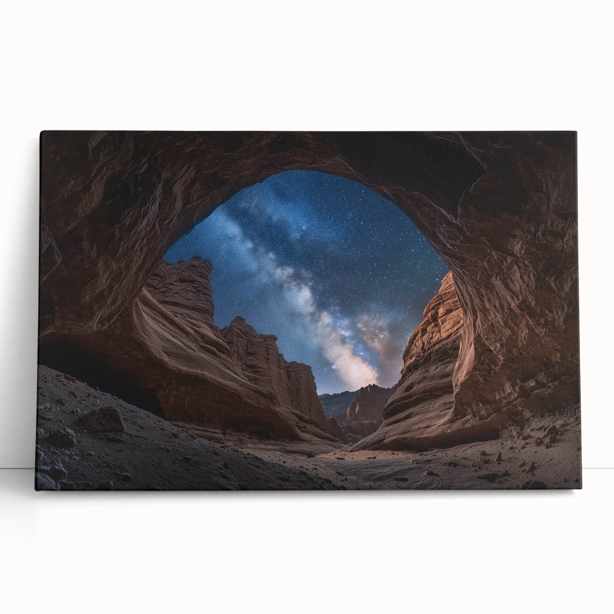 Vibrant landscape canvas print showcasing stunning canyons in warm earth tones, perfect for home decor, art enthusiasts, and nature lovers. Ideal for enhancing living spaces with natural beauty.
