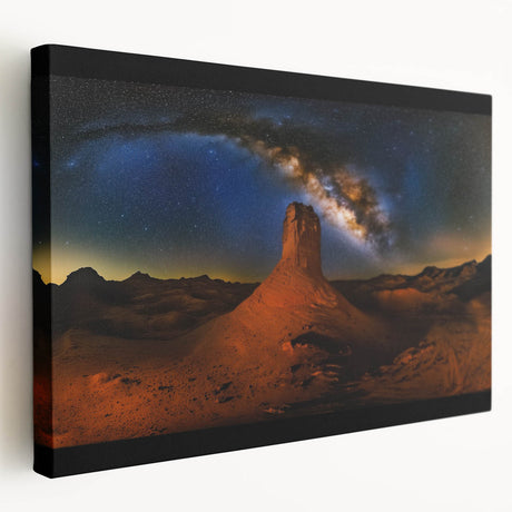 Desert landscape stretched canvas art showcasing warm colors and textured detail, perfect for home decor or office settings, enhancing natural aesthetic.