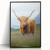 Framed acrylic art piece showcasing a vibrant landscape of rolling fields under a clear blue sky, featuring a sleek black frame that enhances its modern aesthetic. Ideal for home decor enthusiasts seeking to elevate their interior design with nature-inspired artwork.