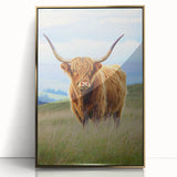 Framed acrylic landscape artwork showcasing vibrant golden fields under a serene sky, ideal for home decor or office settings, enhancing ambiance and style.