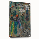 Expressive Circus Scene Art Print – Modern Clown & Performers Design