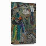 Expressive Circus Scene Art Print – Modern Clown & Performers Design