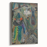 Expressive Circus Scene Art Print – Modern Clown & Performers Design