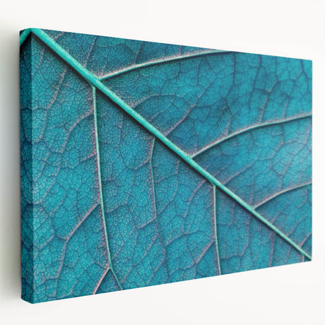 Close-up of green leaves on a large stretched canvas, ideal for kitchen wall art with a natural theme.